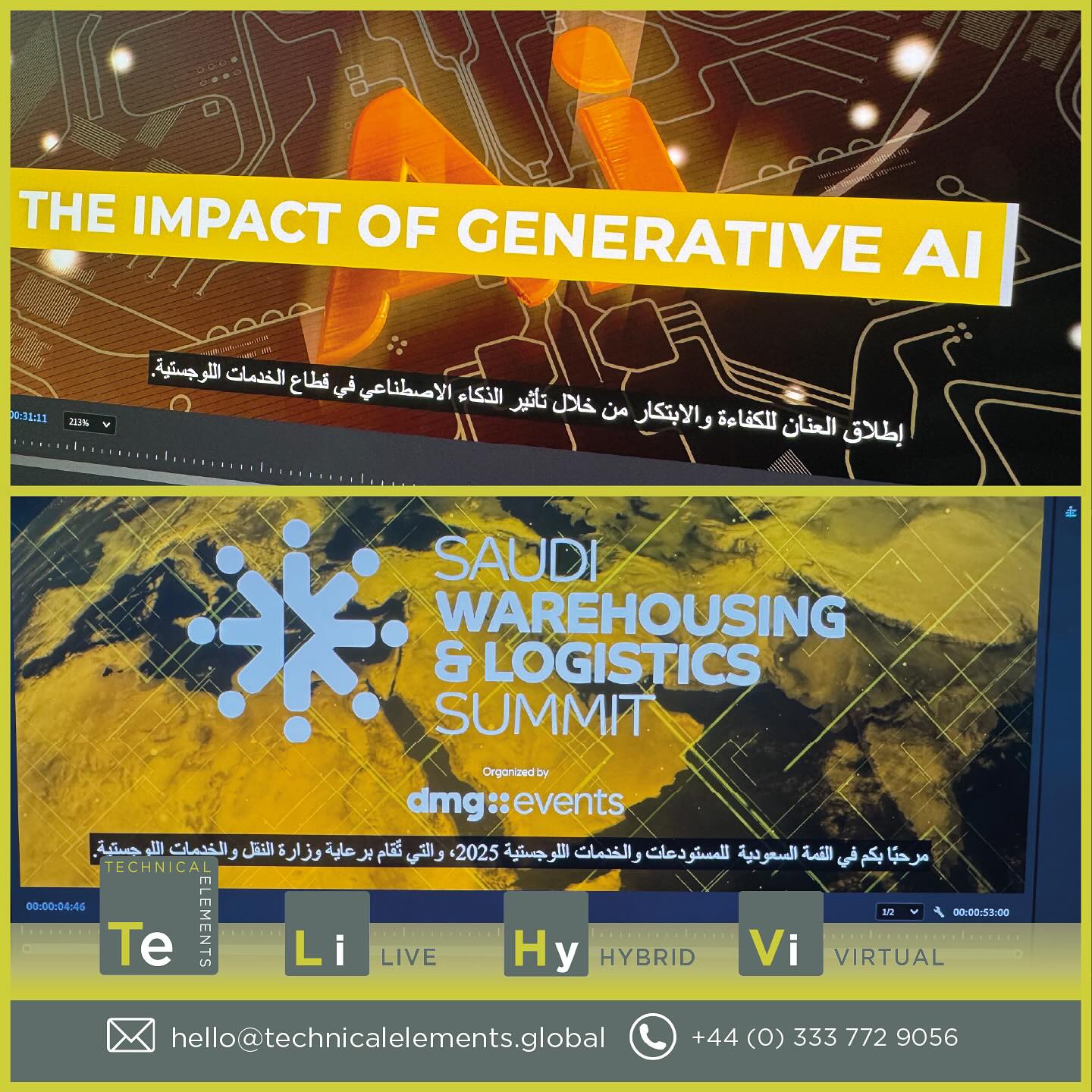 We were delighted to once again support the @dmgeventsglobal team in the Middle East recently, producing their show opening VT and screen content for the recent Saudi Warehousing & Logistics Expo held in Riyadh #ledcontent #conferenceav #videoproduction #saudiarabia #SaudiWarehousingAndLogisticsExpo2025
